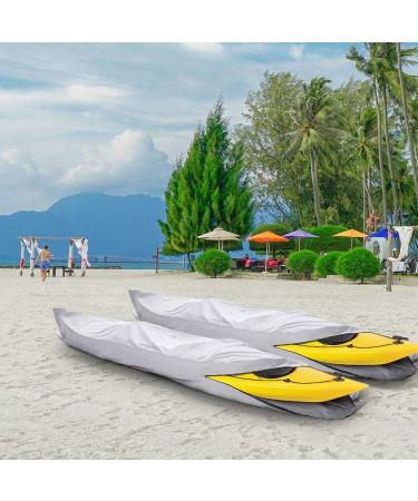 Waterproof 600D Heavy Duty 16ft Kayak Cover - Fits Kayak/Canoe up to 16ft Long, Beam Width up to 36in - Grey - Buy Online on GoSupps.com