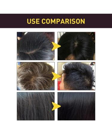 Hair dye shampoo natural plant extract formula -30 minutes worry free hair dyeing 500ML (Brown) - Buy Online on GoSupps.com