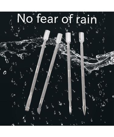 Cuticle Pusher UV Tool Nail Art Cuticle Trimmer (4 Pieces Silver) - Buy Online on GoSupps.com
