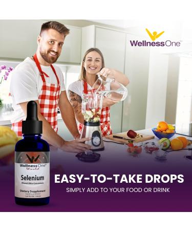 WellnessOne Selenium Drops - Heart & Thyroid Support - Boost Immunity & Antioxidant Enzymes - 1.67fl - Buy Online on GoSupps.com