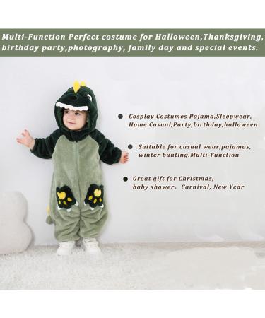 Doladola Dalmatians Baby Romper | Toddler's Jumpsuit | Newborn Outfit | Green Dino Print | Ages 2-3.5 Years - Buy Online on GoSupps.com
