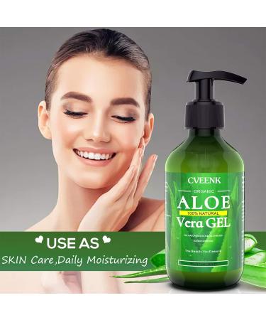 Aloe Vera Gel 300ml - Cveenk Bio Cream for Dry Skin Sunburn Relief & Natural Moisturizer for Face Hair & Body - International Shipping Available - Buy Online on GoSupps.com