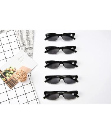 Eyekepper 5-Piece Classic Spring Hinge Reading Glasses Set - Stylish Sun Reading Glasses with Grey Lenses +1.75 Diopters - Perfect for International Shipping - Buy Online on GoSupps.com