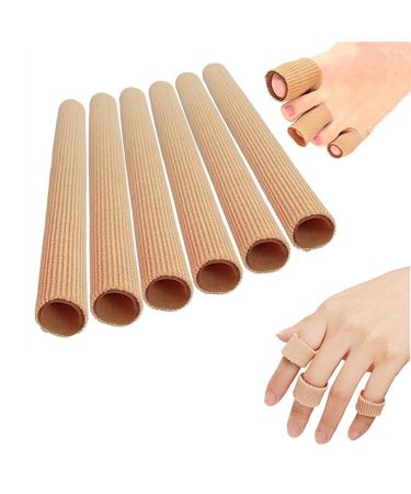 6 pieces silicone toe protee toe pads soft exclusive hose bandage finger tape pressure protection fingertips 2x15cm diameter 2cm
