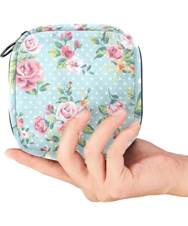Shop Stylish Storage Bags for Women's Bandages & Menstrual Products - Vintage Pink Floral Design - Buy Online on GoSupps.com