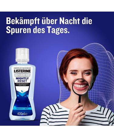 Buy Listerine Advanced Nightly Reset Mouthwash - Remineralizes Enamel Deep Cleans Overnight (6 x 400ml) - International Shipping Available! - Buy Online on GoSupps.com