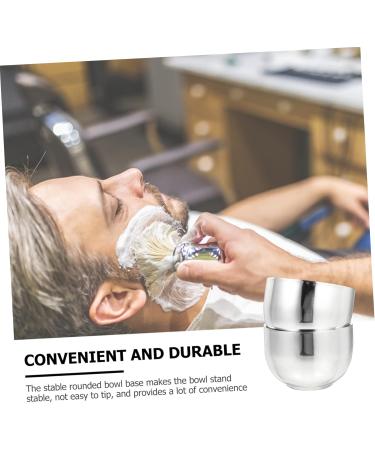 Minkissy Stainless Steel Shaving Soap Peel Shave Foam Shell - Men's Razor Tool Gifts (5pcs) 7.4x7.4cm - Smooth Silver Finish - Buy Online on GoSupps.com