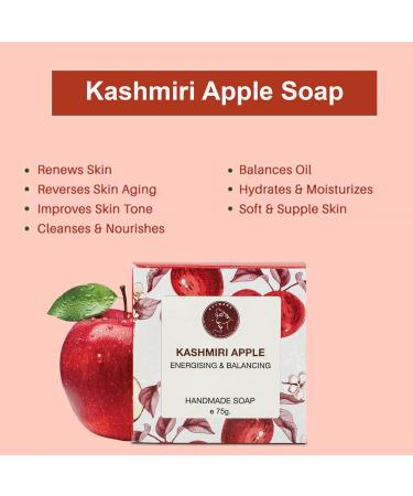 Kashmiri Apple Handmade Soap Set - Moisturizing Natural Bar Soap for Men & Women | 3 x 7.9 Oz Luxury Bars - Buy Online on GoSupps.com