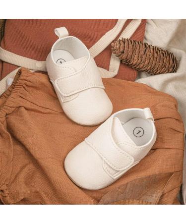 Sonsage Infant Oxford Shoes - Unisex Baby Lace-Up Anti-Slip Sneakers (0-6 Months) - Soft Rubber Sole for Toddler First Steps - Apricot - Buy Online on GoSupps.com