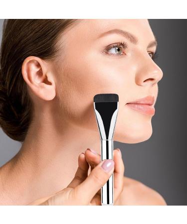 Foundation Pinsel Makeup Concealer Brush | Ultra Thin Flat Fiber Hair Brush for Liquid Foundation | Best Makeup Brush Gifts for Women & Girls | Aluminum Tube Beauty Tools - Buy Online on GoSupps.com
