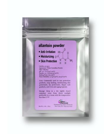 Allantoin Powder 2 Oz Cosmetic Grade for DIY Emulsion Cream Lotion Skin Care (2 oz. / 56 Grams) Allantoin Helps to Hydrate The Skin by Talsen Chemicals 2 Ounce (Pack of 1)