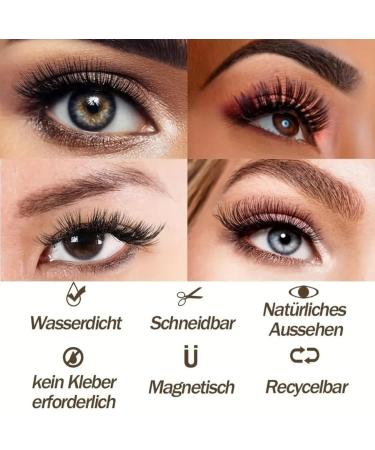 Magnetic Eyelashes without Eyeliner Reusable Magnetic Lashes No Glue 3d False Eyelashes Kit Magnetic Eyelashes Natural Look Magnetic Eyelashes with Applicator No Glue or Liner Needed(Natural) - Buy Online on GoSupps.com