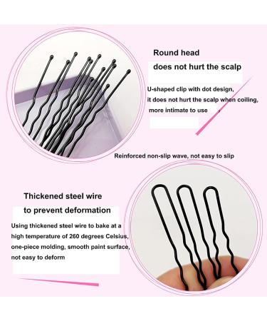U Shaped Hair Pins 100pcs - 2.4 Bobby Pins for Adults & Kids | Hair Clips for Updo Hairstyles - Black 6cm - Buy Online on GoSupps.com