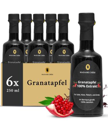 Madame Ch ri pomegranate syrup of course Turkish 250ml extract made of 100% pomegranate - pomegranate extract Nar Eksisi from Turkey for salad dressing marinade drinks 6 -pack
