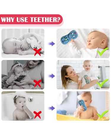 Nicein Bite Ring Baby | 2-Piece BPA-Free Silicone Teething Toys | Remote-Controlled Bathing & Biting Aids for 3+ Months - Buy Online on GoSupps.com