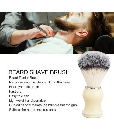 Portable White Razor Brush | Curved Handle Hairdresser Dust Brush for Easy Styling - Buy Online on GoSupps.com