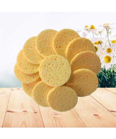Heallily 50pcs Facial Cleansing Sponges | Natural Pulp Round Medium Size for Women & Girls - Eco-Friendly Beauty Tools - Buy Online on GoSupps.com