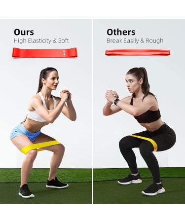 Resistance Bands for Exercise Exercise Bands with 5 Different Resistance Levels Elastic Exercise Bands for Training Resistance Workout Bands for Gym Fitness Yoga Mini Loop Tension Bands Black Red Yellow Blue Green Natural Rubber - Buy Online on GoSupps.com