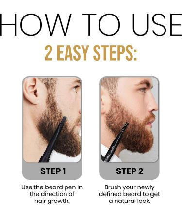 King Leonidas Beard Pencil Filler for Men - Black Water-Resistant Beard Liner Pen - Beard Shaper & Definer for Patchy Beards -Facial Hair Darkener for Natural Look - Buy Online on GoSupps.com
