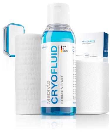 MEDAD Cryo Therapyet - Cooling straps for knees Achilles tendon elbow ankle calf wrist - pain inflammation swelling effectively cool - long -lasting + convenient - with test bandage
