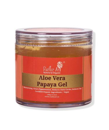 Papaya Aloe Vera Gel Moisturizer with Niacinamide & Vitamin E | Hydrating Oil-Free Gel for Face & Body | All Skin Types | 100g - Buy Online on GoSupps.com