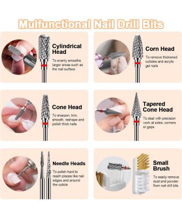 Diesisa 6 Pieces Nail Drill Bits (Fine) - Buy Online on GoSupps.com