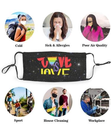 Face Mask Adjustable LGBTQ Lives Matter Face Mask for Men and Women Holloween Gift Small Black - Buy Online on GoSupps.com