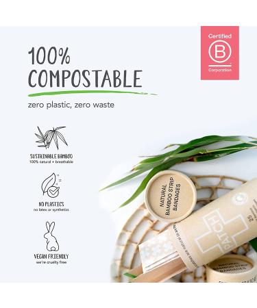 Patch Natural Bamboo Bandages - Eco-Friendly, Light 25 Pack for Cuts & Scratches - Buy Online on GoSupps.com
