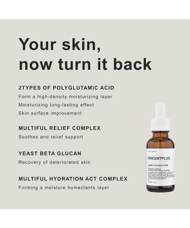 PERCENTPLUS Gamma PGA Serum with High Purity Yeast Beta Glucan for Long-Lasting Hydration and Skin Resistance - Buy Online on GoSupps.com