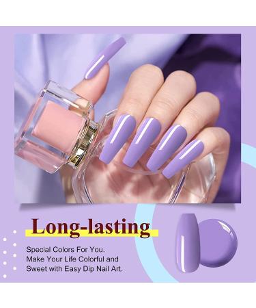 28g Light Violet Sky Dipping Powder - No Lamp Cure, Gel Nail Like Finish - No.64 HJ-DP-28g - Buy Online on GoSupps.com