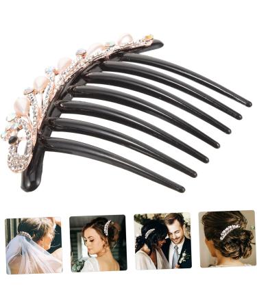 Angoily Hair Combs for Women Rhinestone Barrettes for Women Rhinestone Headpiece Pearl Hair Accessories Pearl Headpiece Hair Accessory for Women Plastic Women's Leaf Full Diamond - Buy Online on GoSupps.com