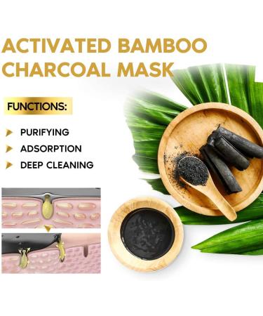 Charcoal Blackhead Remover Mask Kit with Brush and Extractors - Deep Cleansing for Face, Nose, Pores, Acne - Suitable for All Skin Types (3.5 Fl.oz) - Buy Online on GoSupps.com
