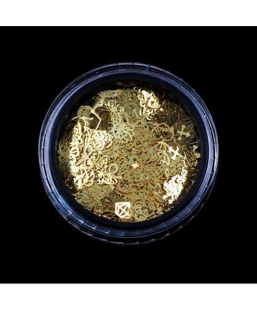 1 Box Hollow Nail Art 3D Decorations Thin Wheel Flower Heart Different Shapes Gold Metal 3d Nails Studs Accessories Supplies Manicure Design Tools - Buy Online on GoSupps.com