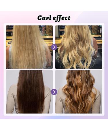 Omaky 2-in-1 Mini Curling Wand & Flat Iron - Portable Hair Straightener for All Hair Types Perfect for Travel - Pink - Buy Online on GoSupps.com