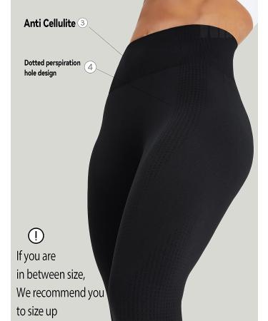 HIGORUN Women's Seamless Smile Contour High Waist Leggings | Black | Medium - Perfect for Workout, Gym, Yoga - Buy Online on GoSupps.com