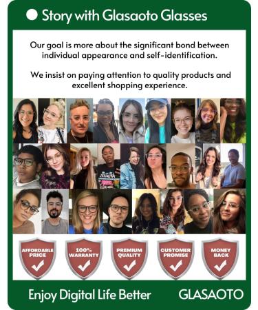 Blue Light Blocking Glasses for Men & Women - Lightweight Round Eyeglasses to Reduce Eye Strain | Clear Vision 0.0 - Buy Online on GoSupps.com