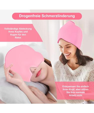 Reusable Migraine Mask - Cooling Pads for Headaches & Swollen Eyes | Cold Compression Therapy (Pink) - Buy Online on GoSupps.com