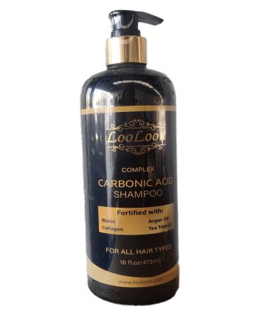 Carbonic Acid Shampoo for men and women: Carbonic Acid Shampoo for Hair Growth Fortified with Biotin  Collagen  Tea Tree Oil  and Argan Oil 1 Set: Anti-hair Loss Carbonic Acid for Men and Women  16 Oz.