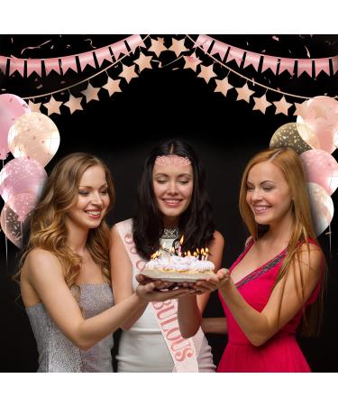 30th Birthday Tiara and Sash Set - Rose Gold Party Decoration with Gift Box - Buy Online on GoSupps.com