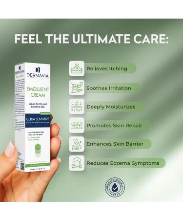 Emollient Cream for Dry Sensitive Skin | Moisturizer with Shea Butter & Squalane | Eczema Relief - 100 ml - Buy Online on GoSupps.com
