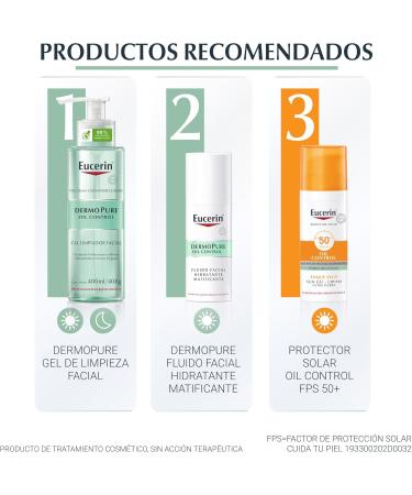 Eucerin Dermopure Oil Control Matifying And Moisturizing Fluid 50ml - Buy Online on GoSupps.com