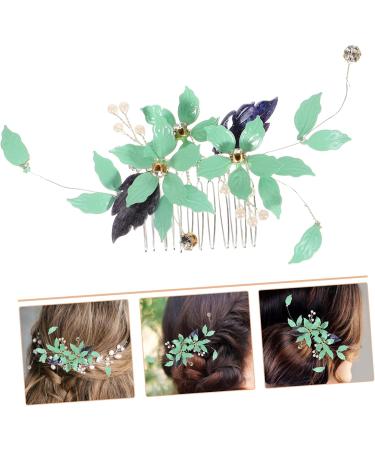 PLAFOPE Hair Comb Hair Accessories Wedding Pearl Clips for Hair Womens Hair Clips Bridal Hair Clip Pearl Hair Accessories Green Tiara Pearl Hair Clips Teasing Combs for Women Metal - Buy Online on GoSupps.com
