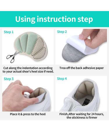 2 Pair Self-Adhesive Heel Grips Pads for Women and Men - Thick Shoe Inserts for Anti-Blister Protection and Comfort - Nude - Buy Online on GoSupps.com