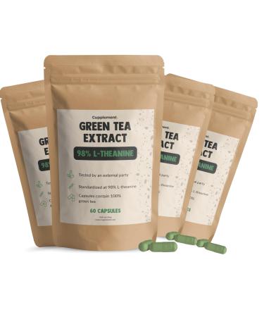 Cupplement Green Tea Extract Capsules 98% L-Theanine 500mg Per Capsule (Multipack)