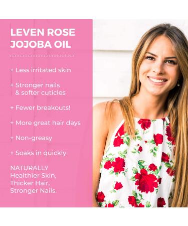 Leven Rose Jojoba Oil 32 oz - Bulk Wholesale for Soap, Skin, Hair, Nails - 32 Fl Oz (1 Pack) - Buy Online on GoSupps.com