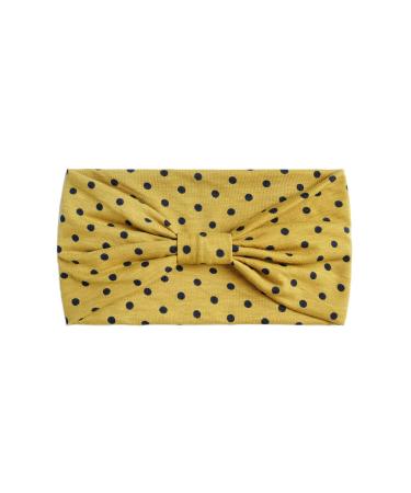 Eyanse Wide Boho Headbands for Women - Vintage Retro Polka Dots - Pack of 3 Head Wraps in Black, Green, Yellow - Buy Online on GoSupps.com
