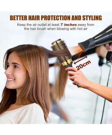 Hair Brush - SHINLEA Round Hair Brush for Blow Drying 43mm Aluminium Curly Hair brush Hairbrushes for women Professional Curling Hair Drying Styling Straightening and Shine - Buy Online on GoSupps.com