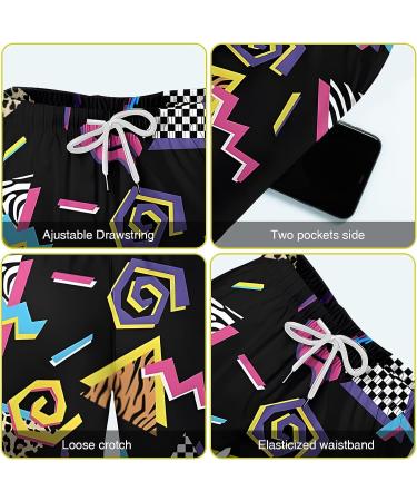Arssm Men's Vintage 2-Piece Shirts and Shorts Set for Retro Summer Party - Black, X-Large - Buy Online on GoSupps.com