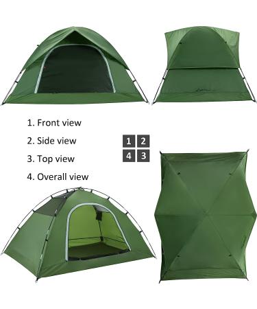 Clostnature Jungle Green Camping Tent - Waterproof 2/4/6 Person Tent for Family, Outdoor, Kids, Scouts - All Weather/Season Easy Up Tent - Buy Online on GoSupps.com