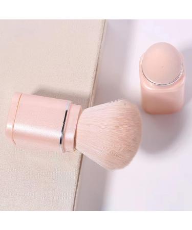 CHANGAR Retractable Travel Makeup Brushes - 2 in 1 Portable Blush & Foundation Brush with Cover - Perfect for On The Go Beauty - Buy Online on GoSupps.com